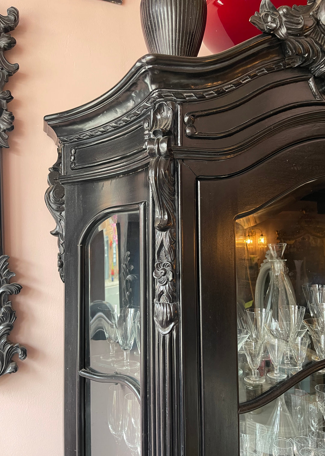 Black Ornate Armoire