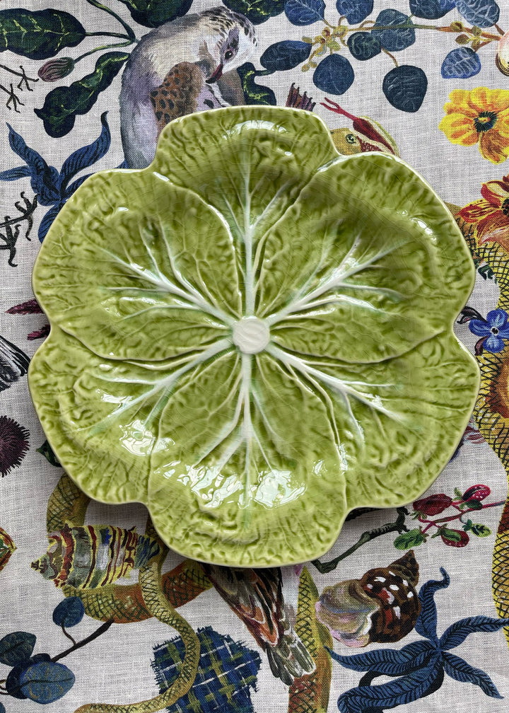 Vintage Bordallo Pinheiro Green Plate