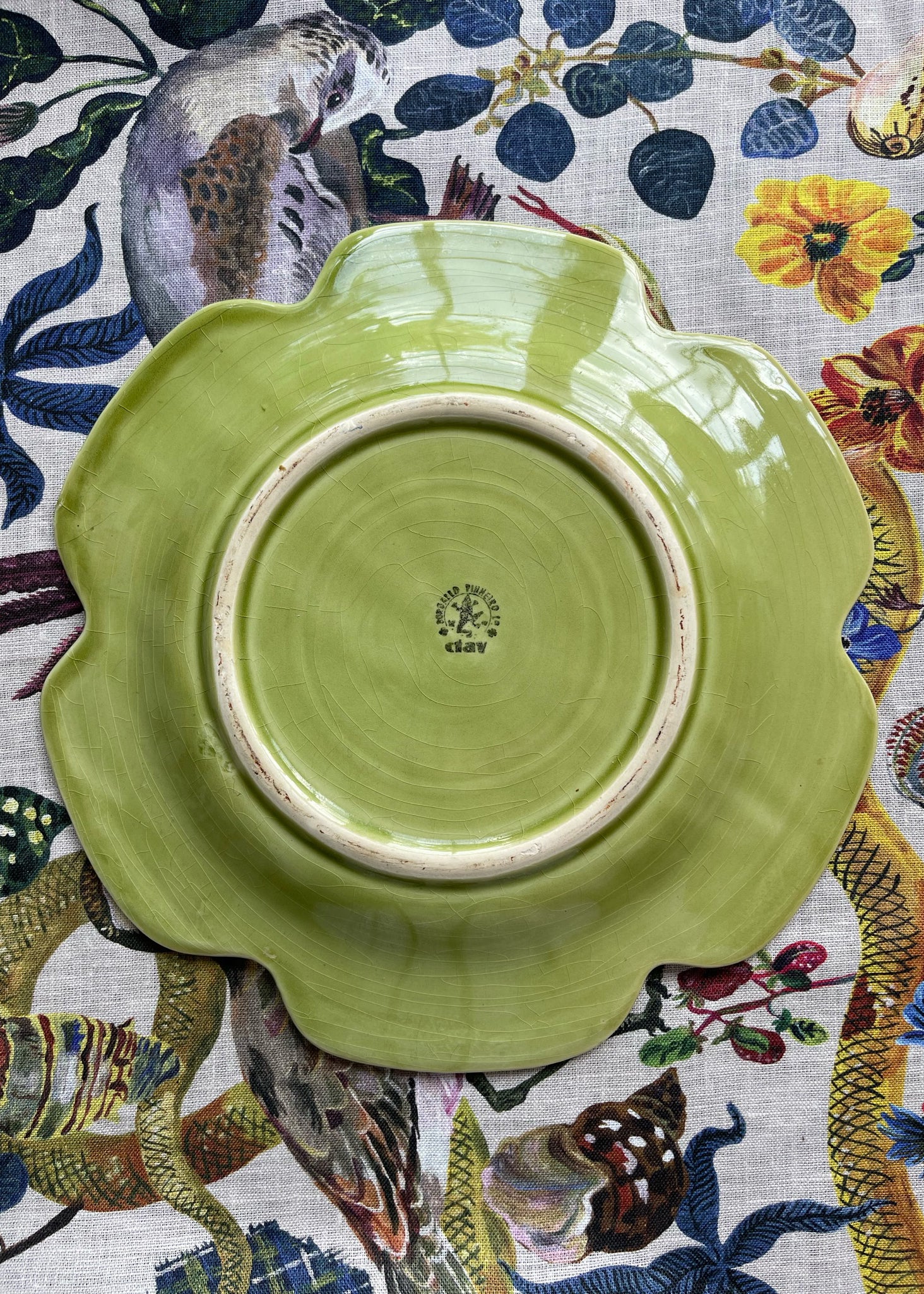 Vintage Bordallo Pinheiro Green Plate