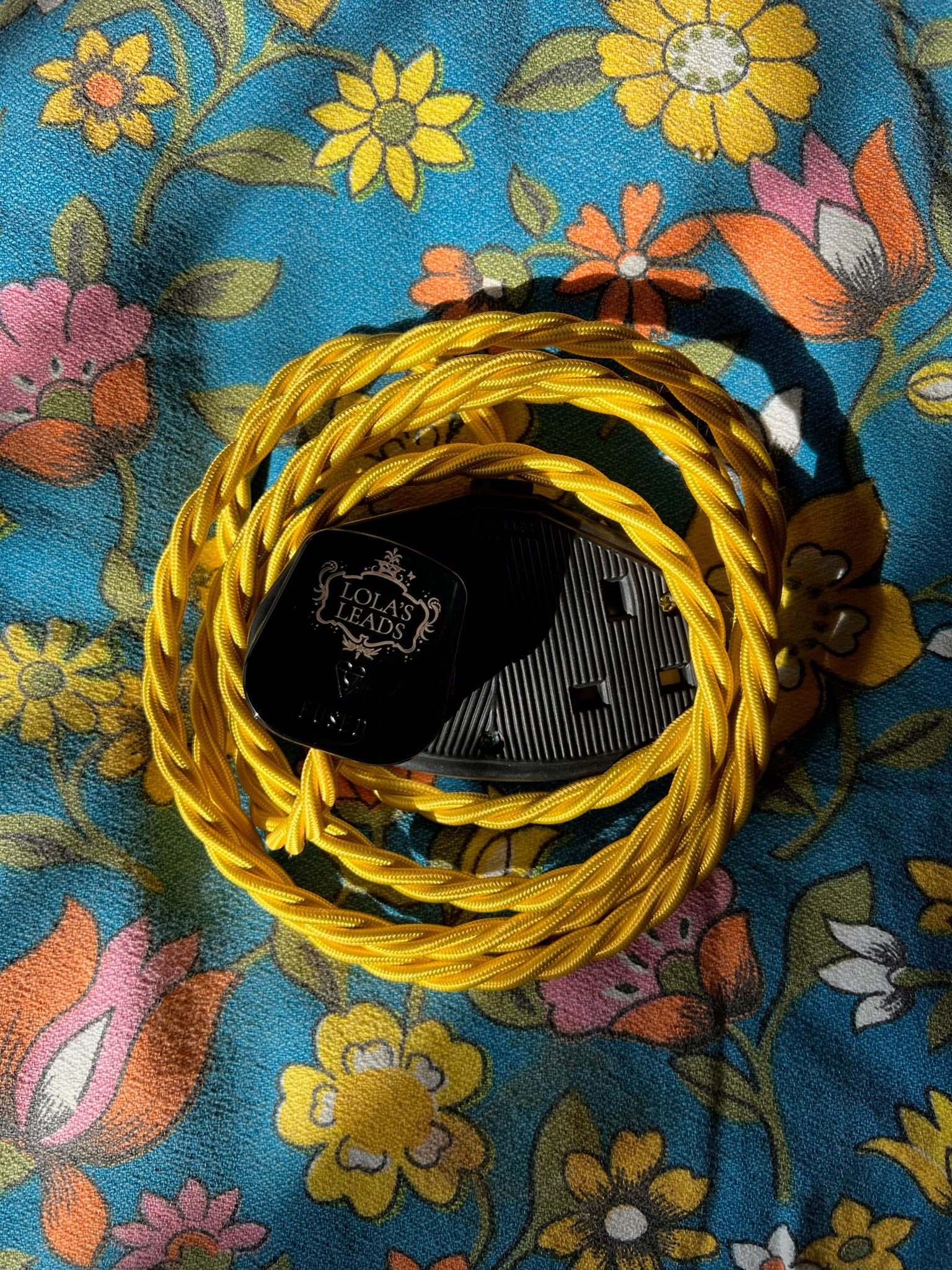 Lola's Leads Buttercup Yellow Fabric Covered Extension Lead