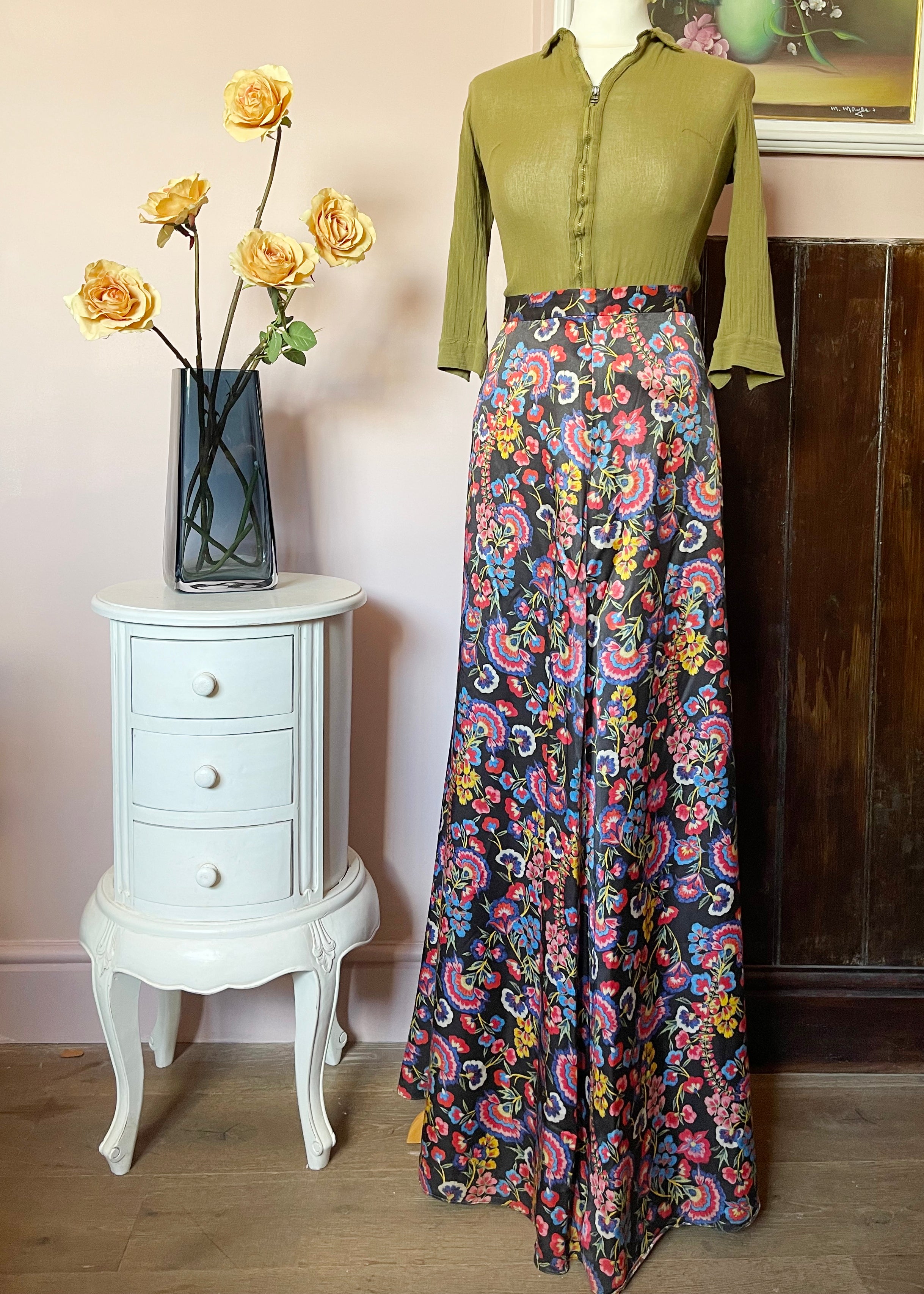 By Alice Floral Pattern Maxi Skirt
