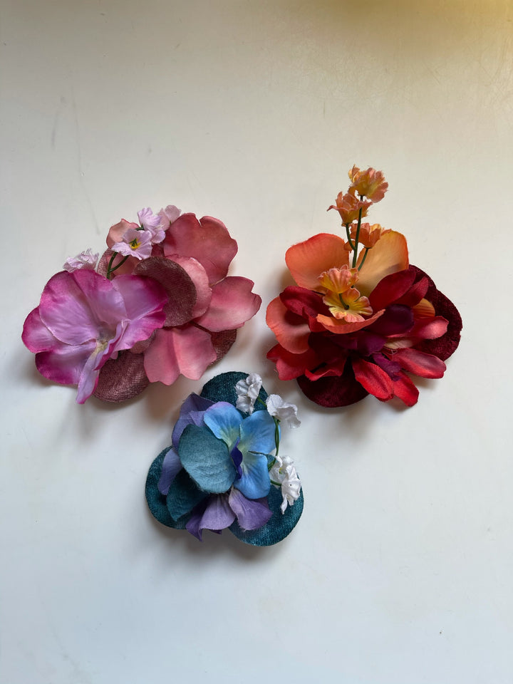 Faux Flower Hair Clips