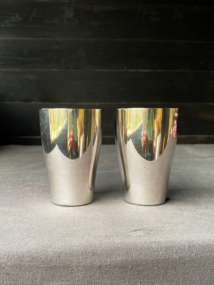 Pair of Silver Plated Tumblers
