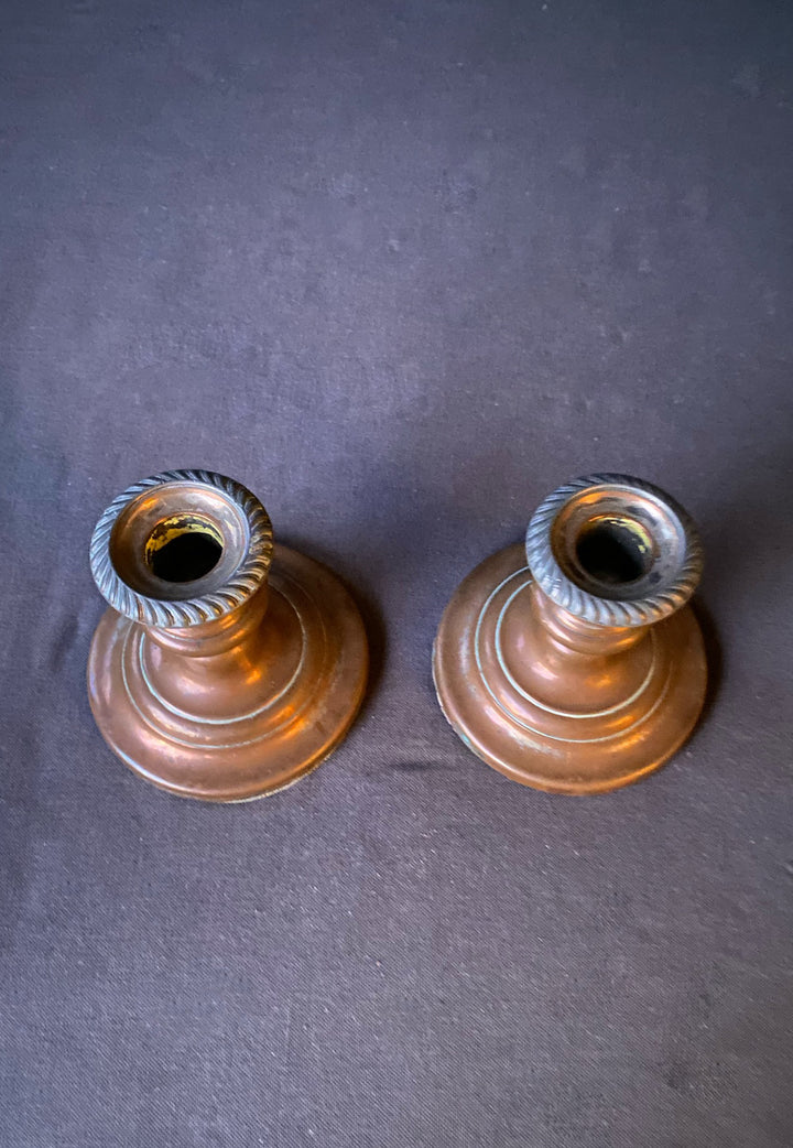 Antique Copper Candlesticks
