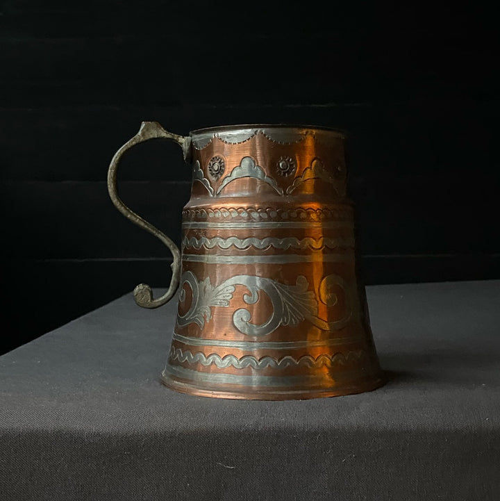 Vintage Copper &amp; Pewter Tankard