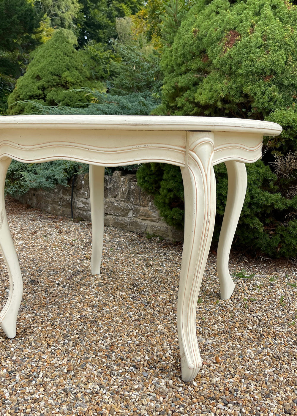 Carved Cream Round Table
