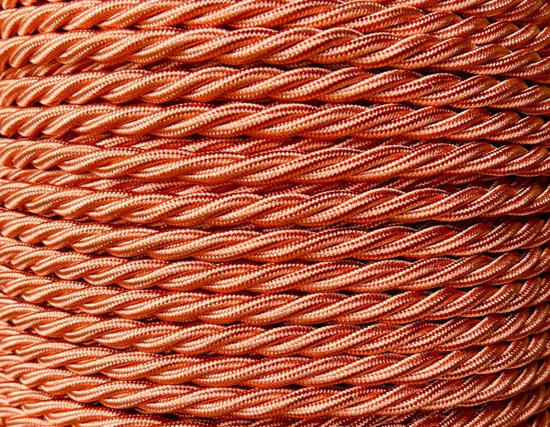 Copper + White - Lola's Leads Fabric Extension Cable