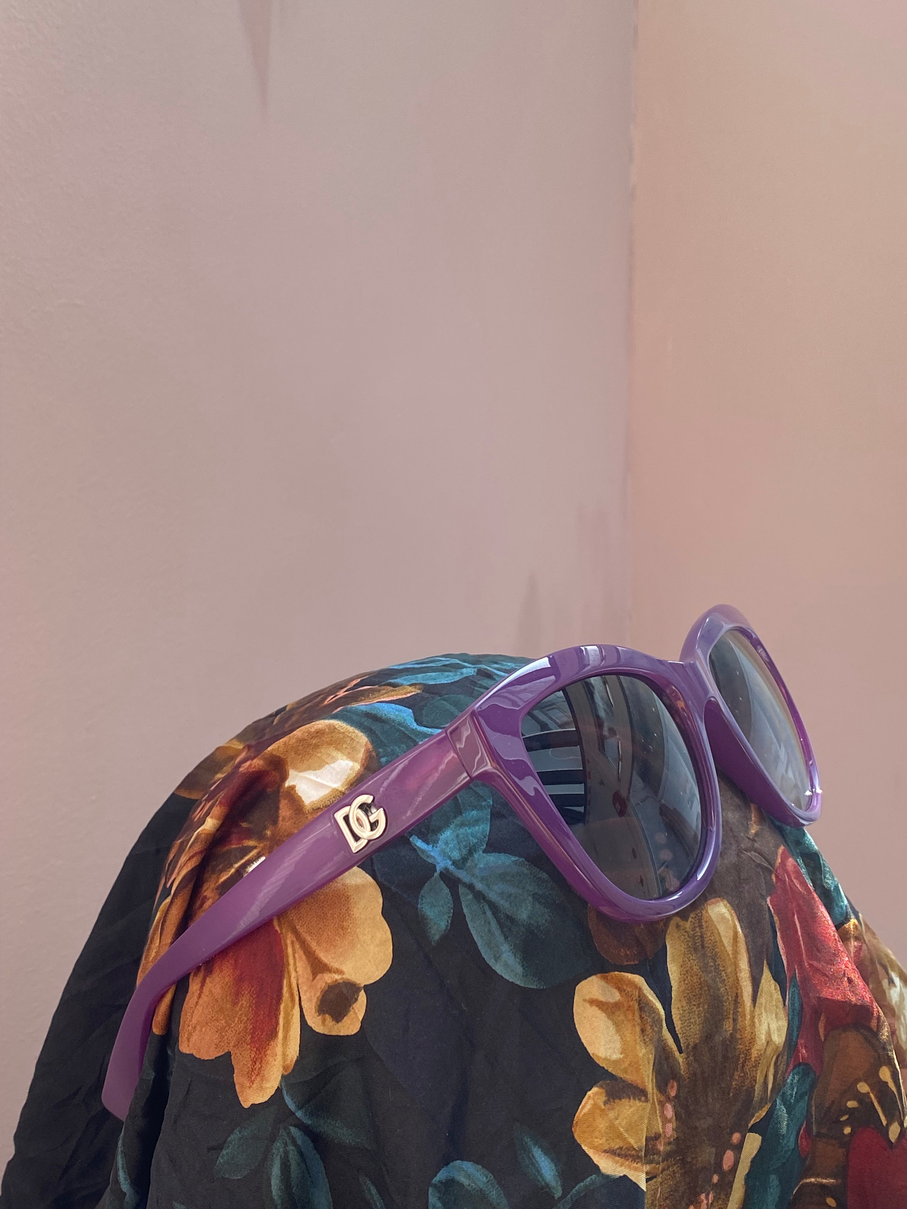 Dolce & Gabbana Purple Round Sunglasses