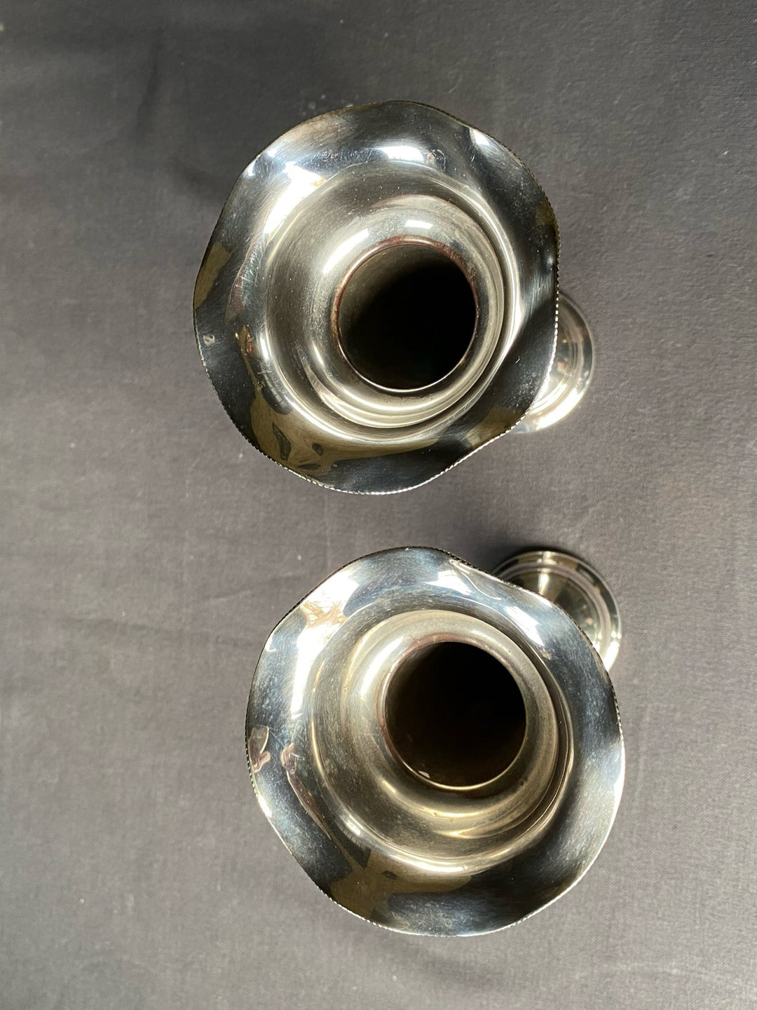 Silver Plated Trumpet Vases