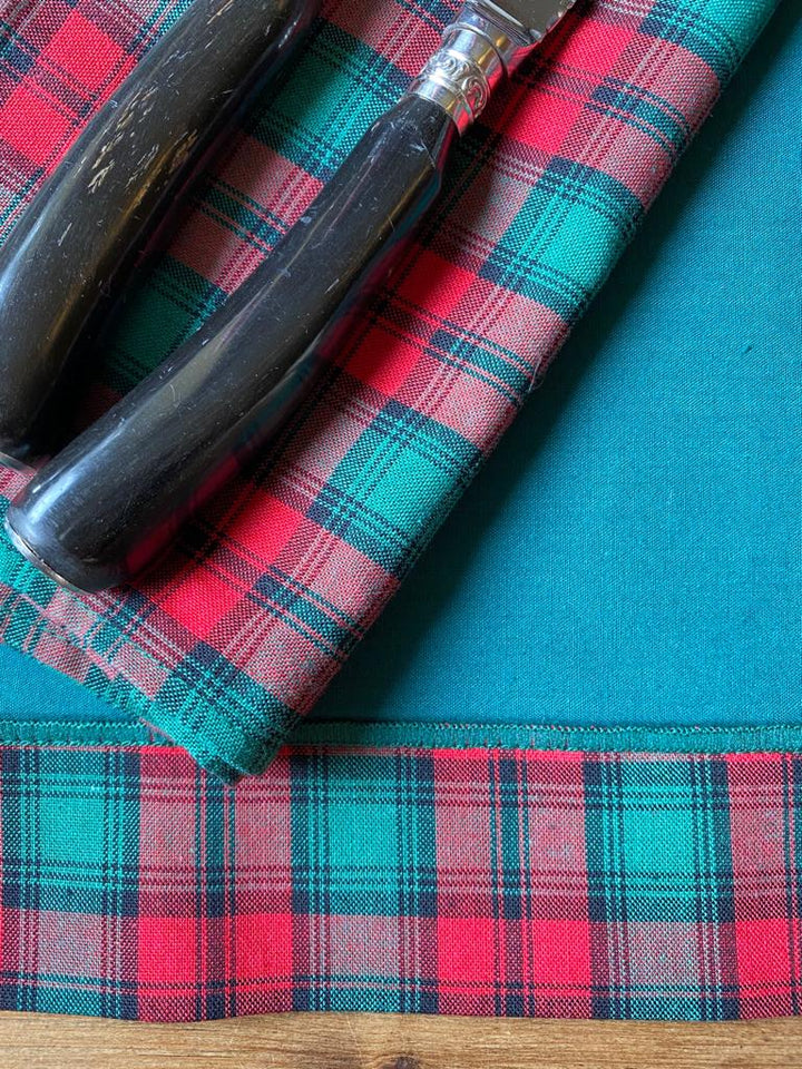Pair of Tartan Placemat &amp; Napkins