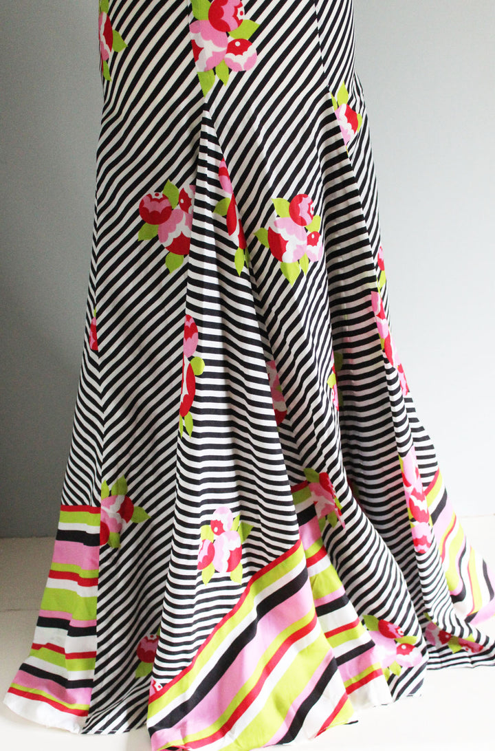 Frank Usher full length stripe dress