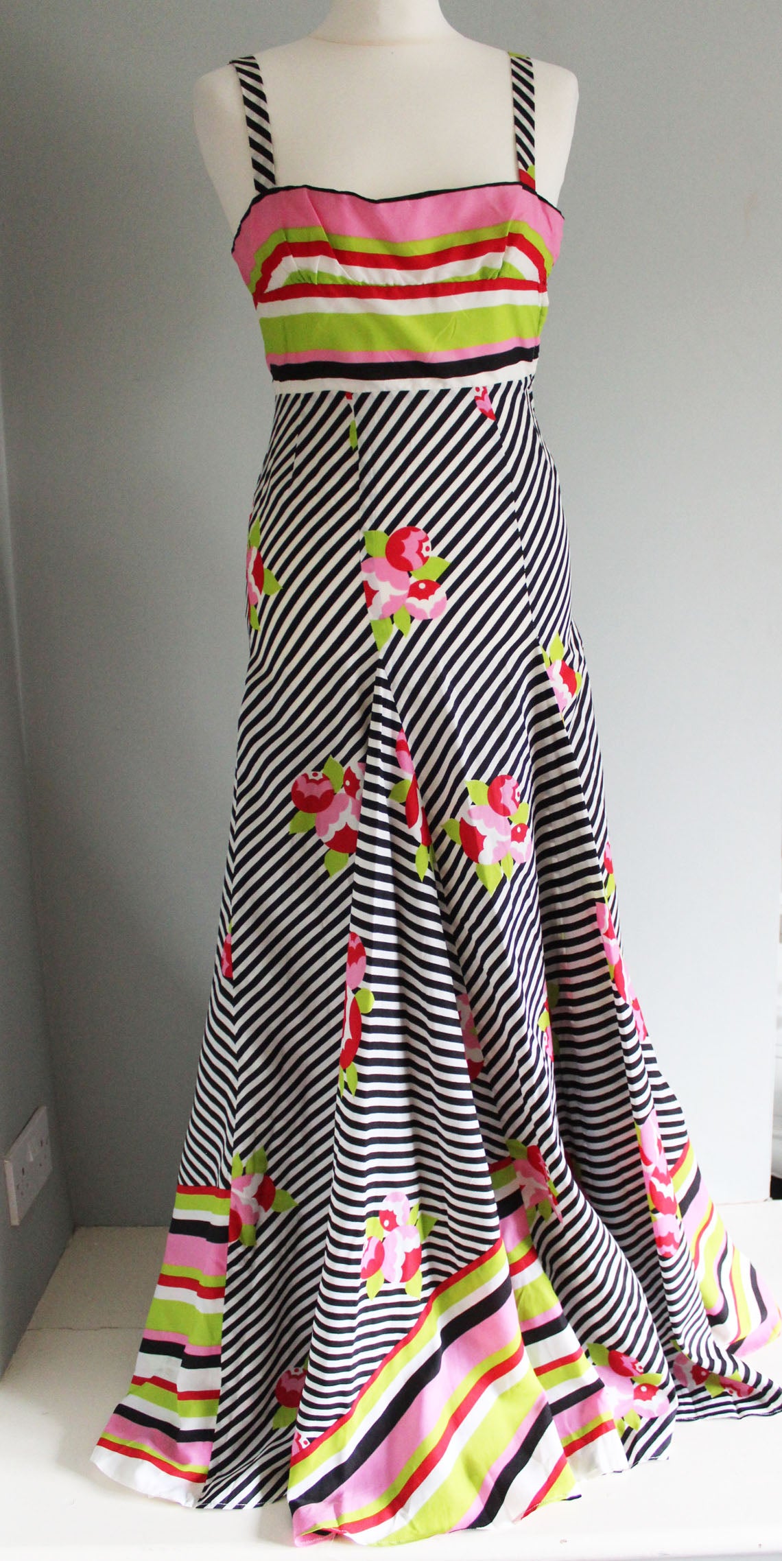 Frank Usher full length stripe dress