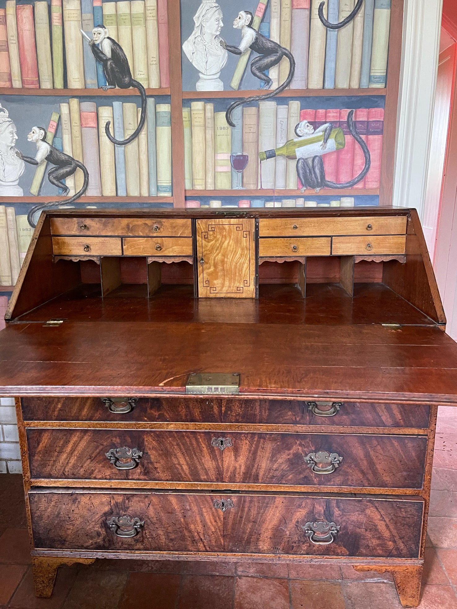 Antique Mahogany Bureau Desk