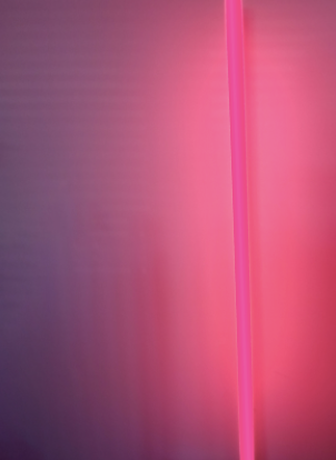 Pink Fluorescent Tube Floor Light 105cm