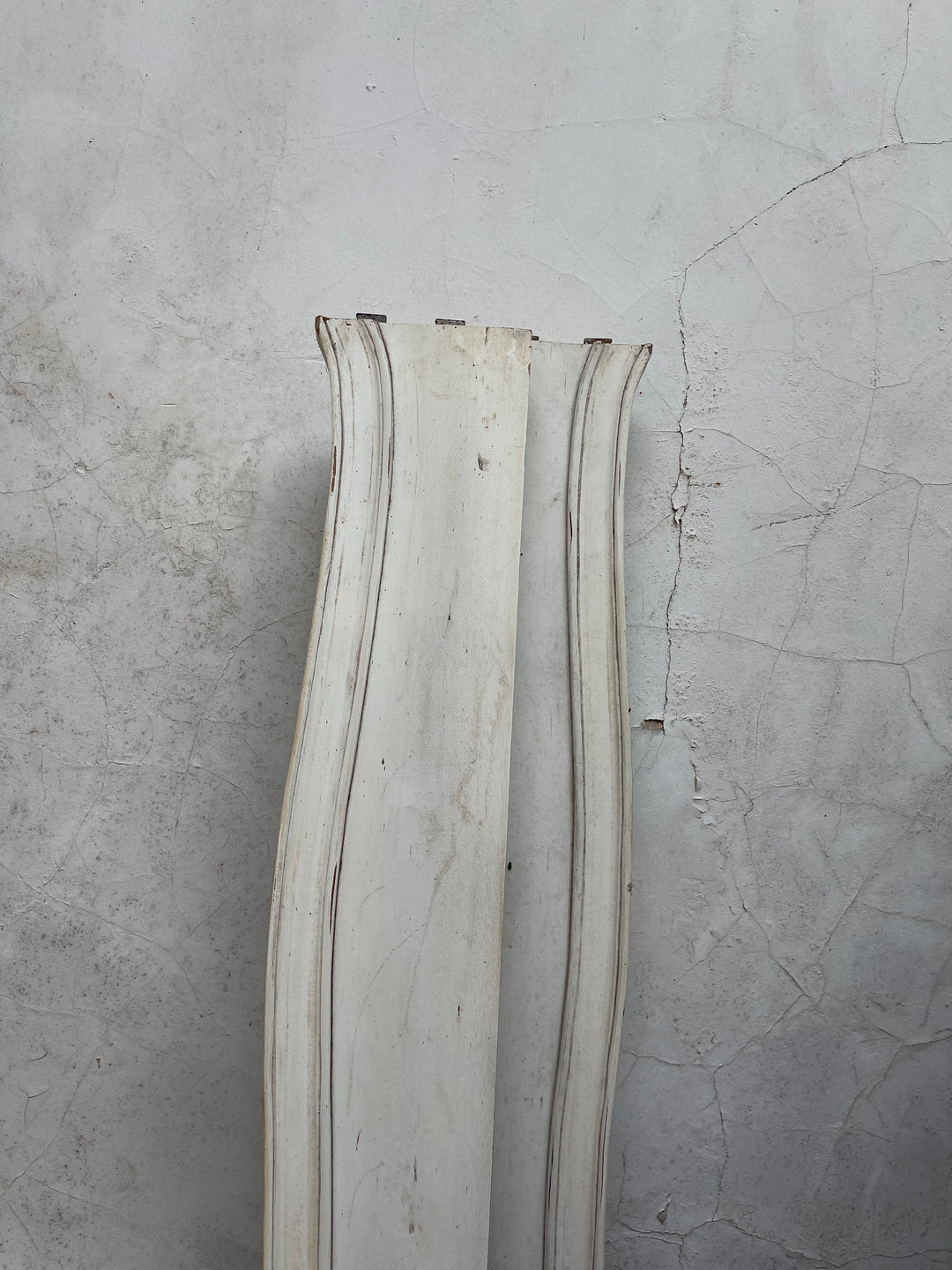 French Style Cane &amp; Carved White Single Bed