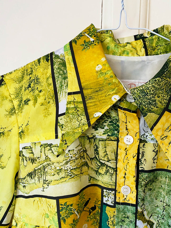 Vintage Betty Barclay Yellow Dagger Collar Tea Dress