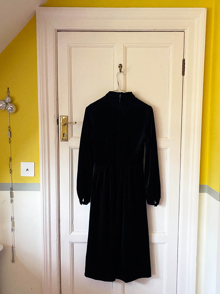 Vintage Tokyo Style Co Black Velvet Dress