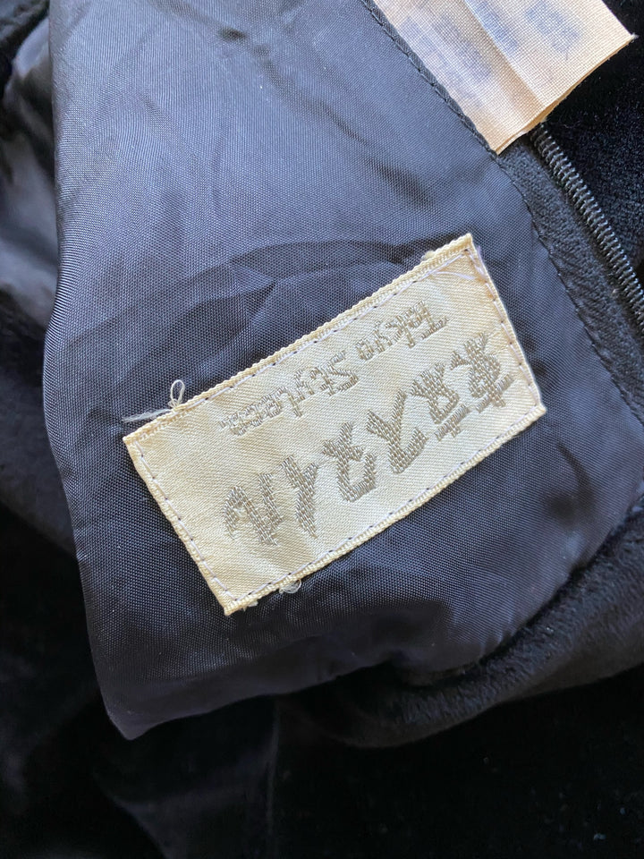 Vintage Tokyo Style Co Black Velvet Dress