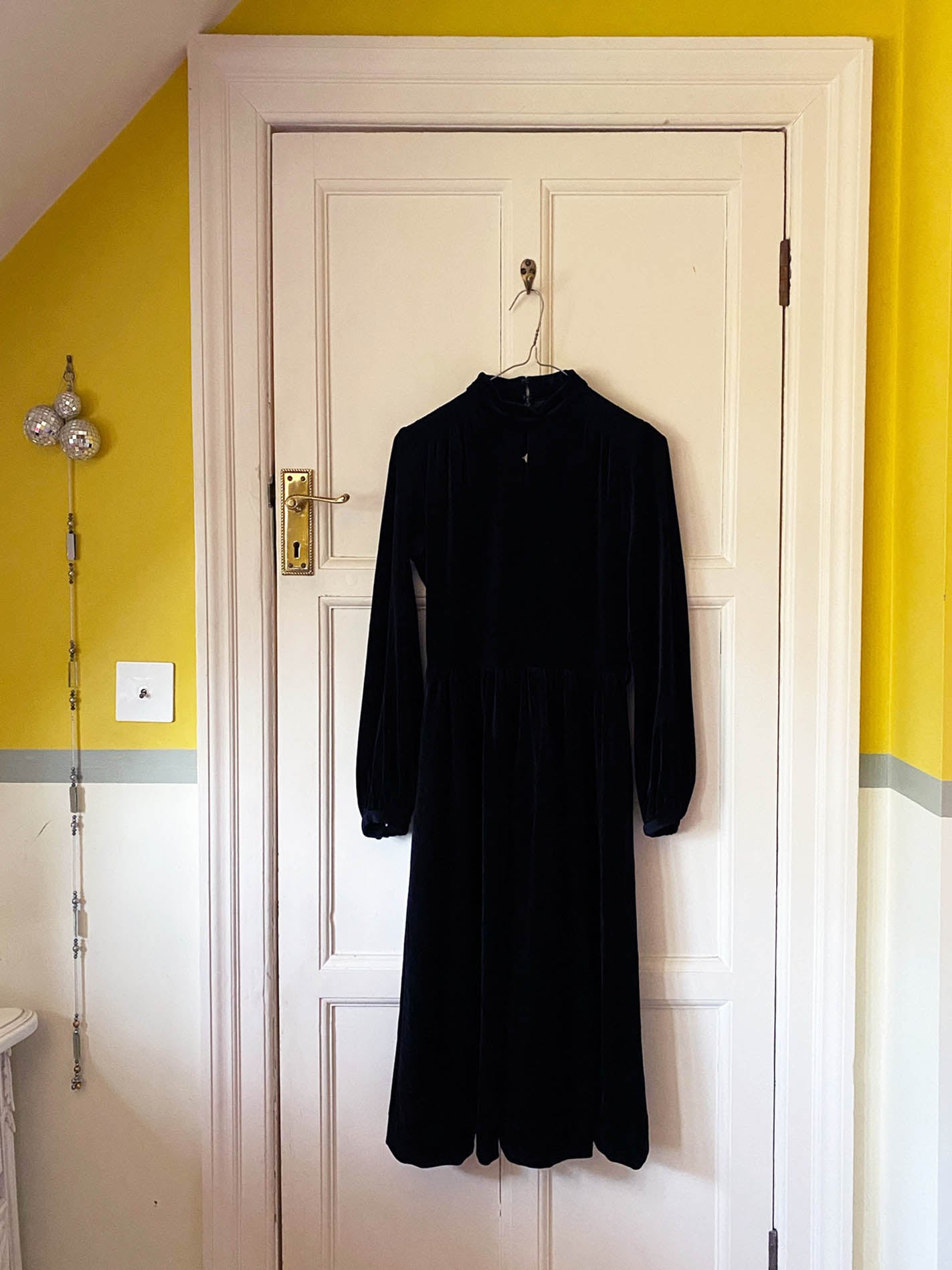 Vintage Tokyo Style Co Black Velvet Dress