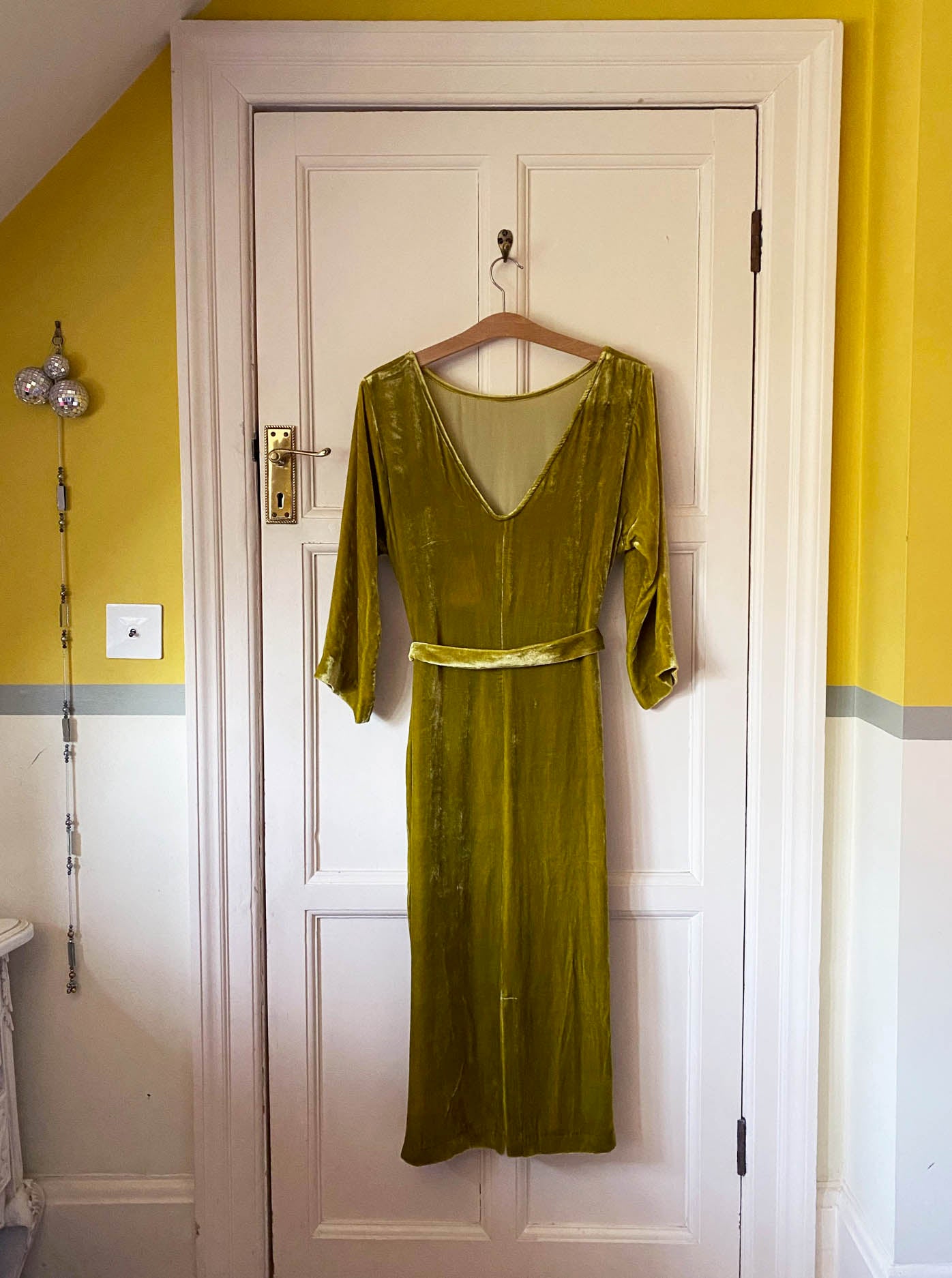 Brora Velvet Chartreuse Dress