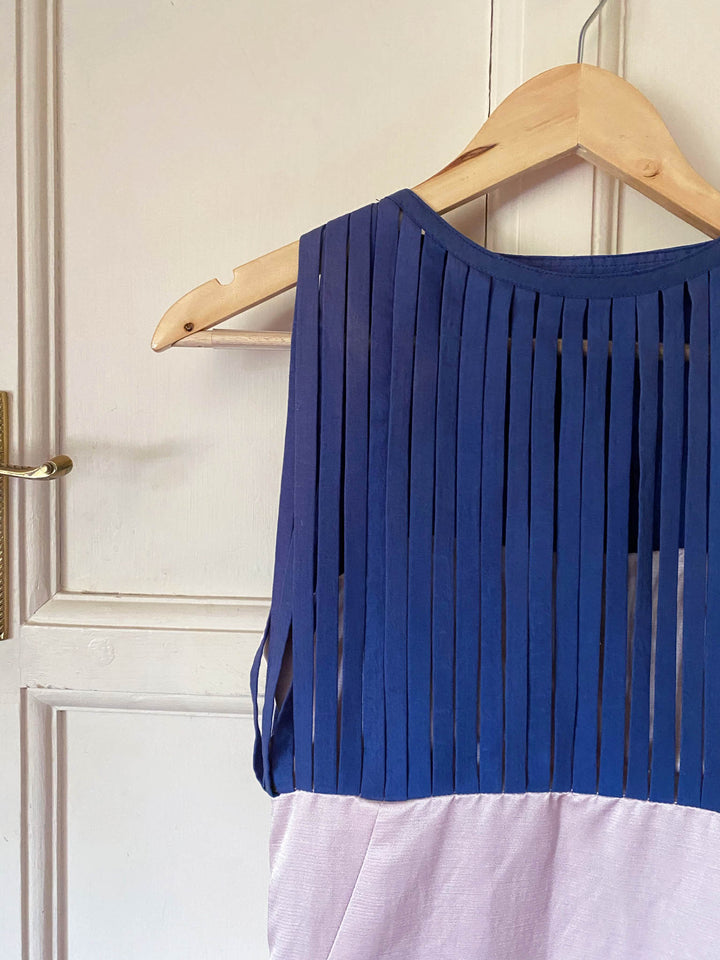 Osman Yousefzada Pink &amp; Navy Cocktail Dress