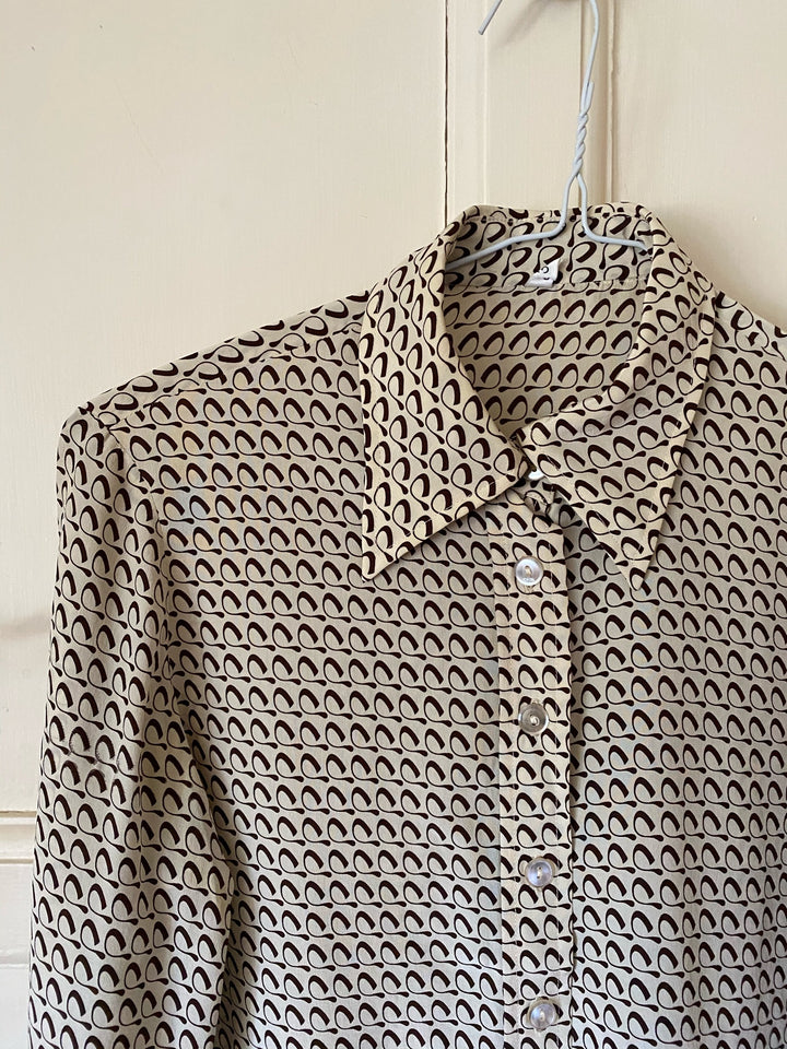 Vintage Cream &amp; Brown Shirt