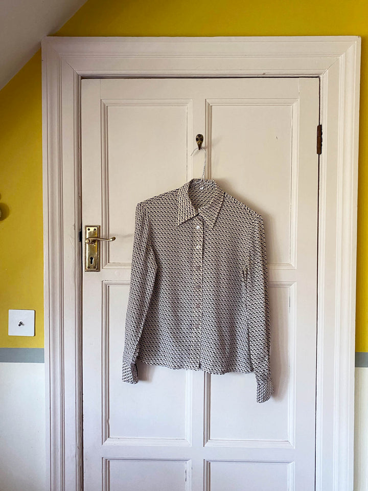 Vintage Cream &amp; Brown Shirt
