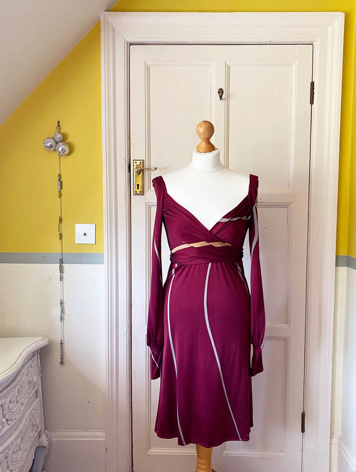 ISSA London Burgundy Wrap Dress