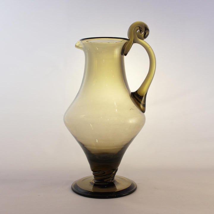 orrefors smoked glass jug