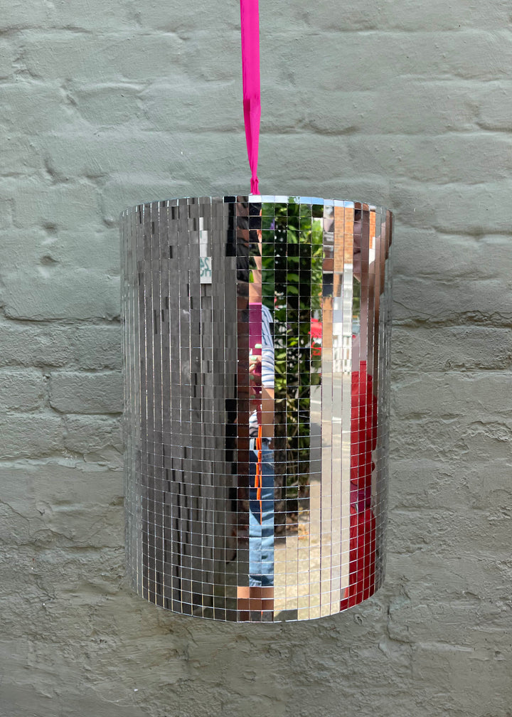 Silver Glitter Disco Barrel