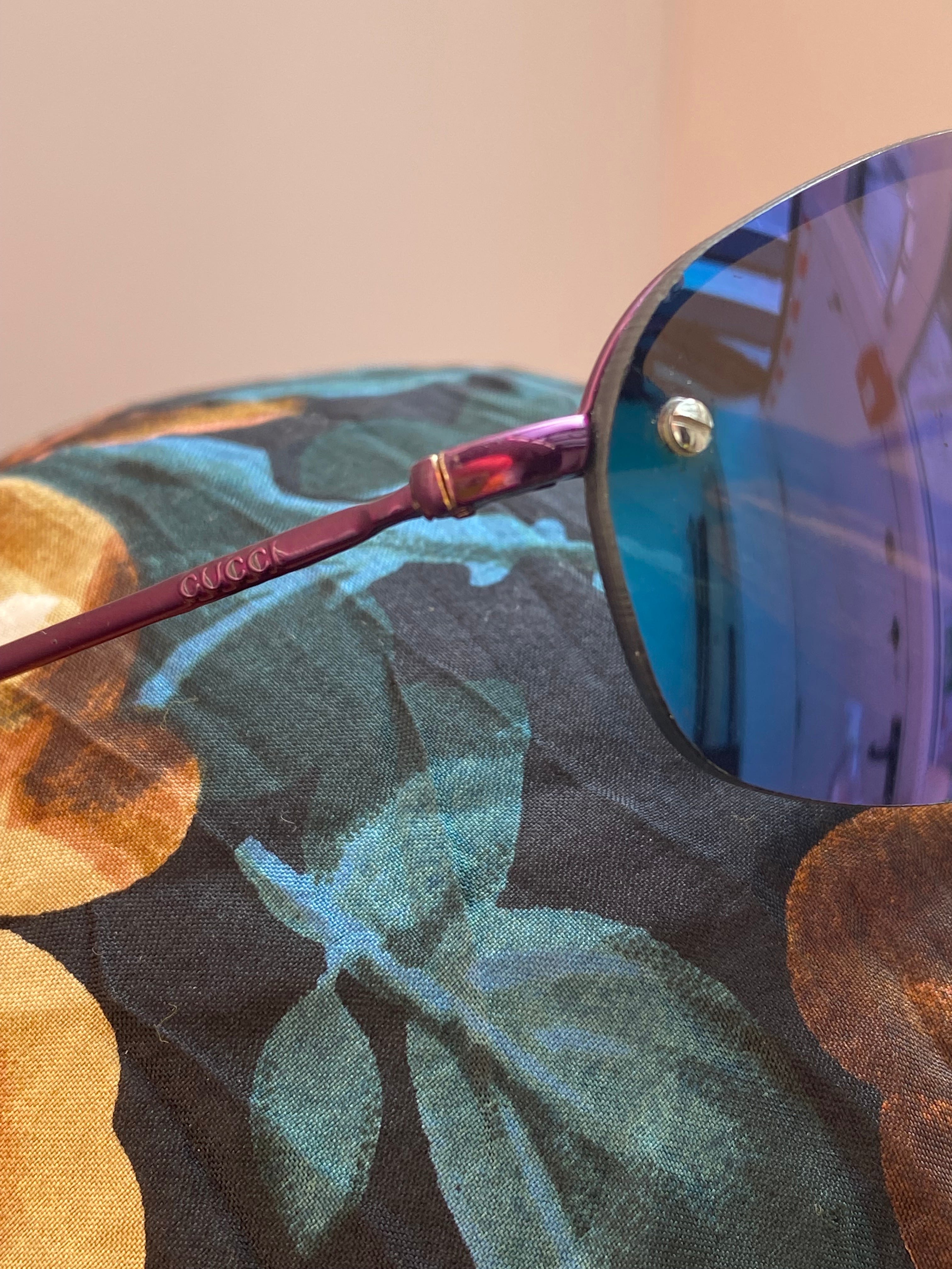 Vintage Gucci Purple Sports Sunglasses