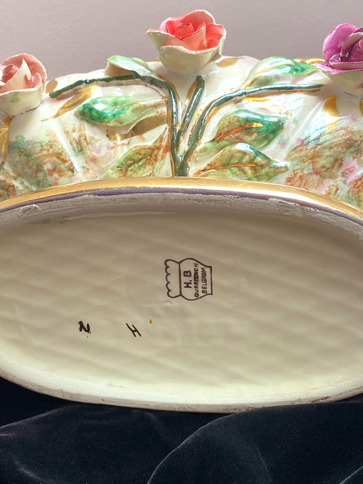 Opal Hand-painted H. Bequet Centrepiece