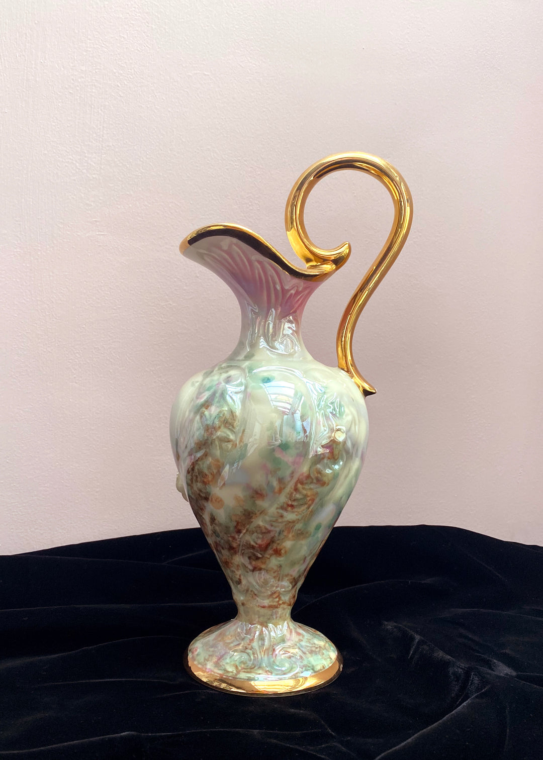 Opal Hand-painted H. Bequet Jug