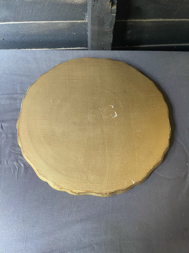 Vintage Gold &amp; Pastel Italian Florentine Toile Tray