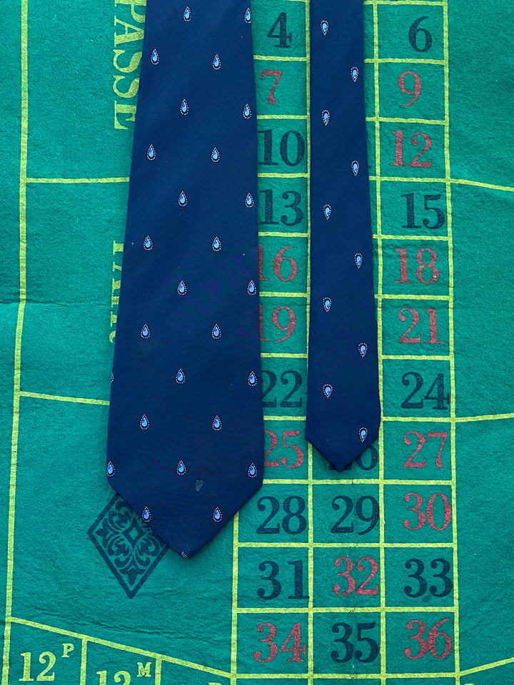 Vintage Martin Green Teardrop Silk Tie