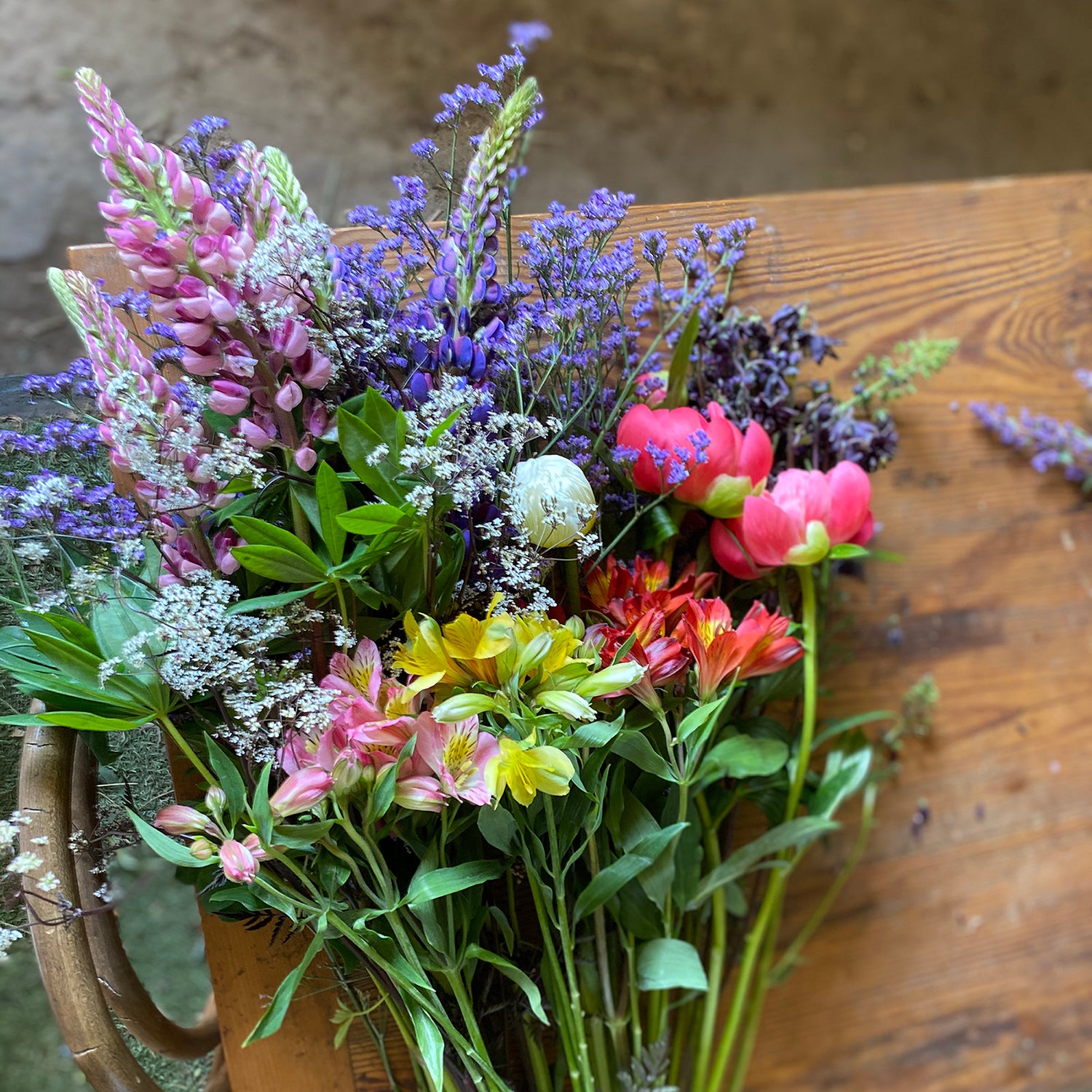 DIY Flower Arrangement - Full Bucket
