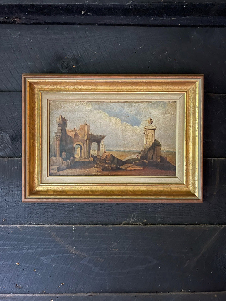 Beach Ruins Oil Painting