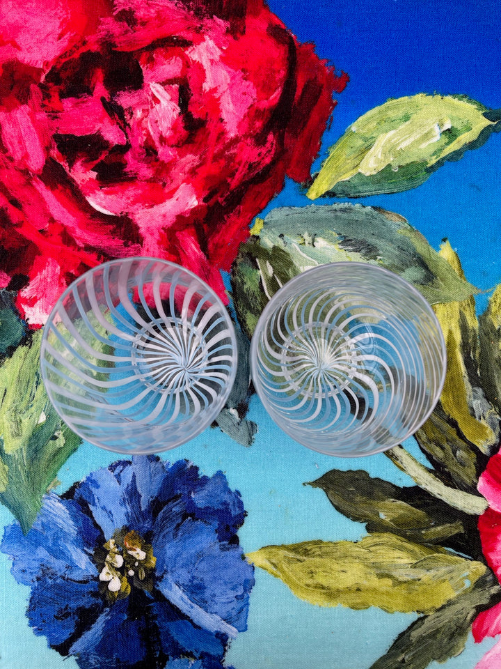 Venetian Swirl Blue &amp; White Tumblers