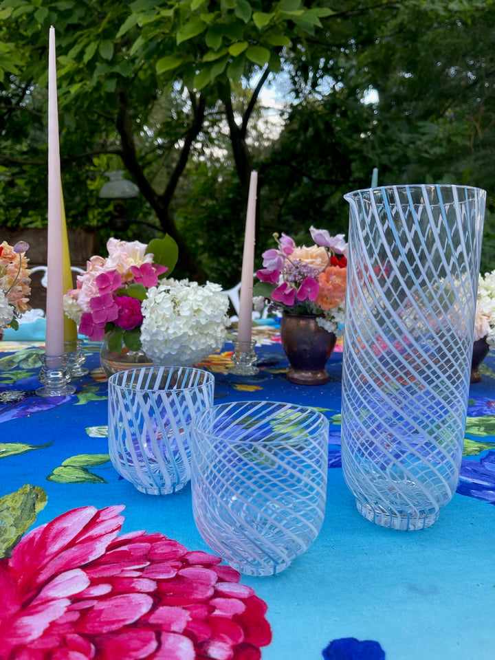 Venetian Swirl Blue &amp; White Tumblers