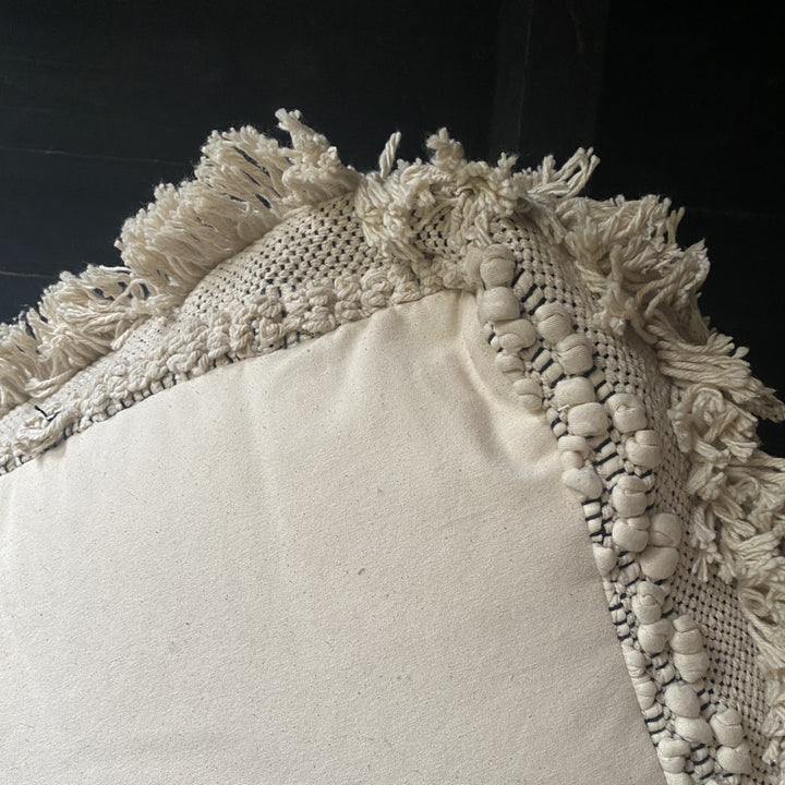 Tassel and Bobble Pouffe