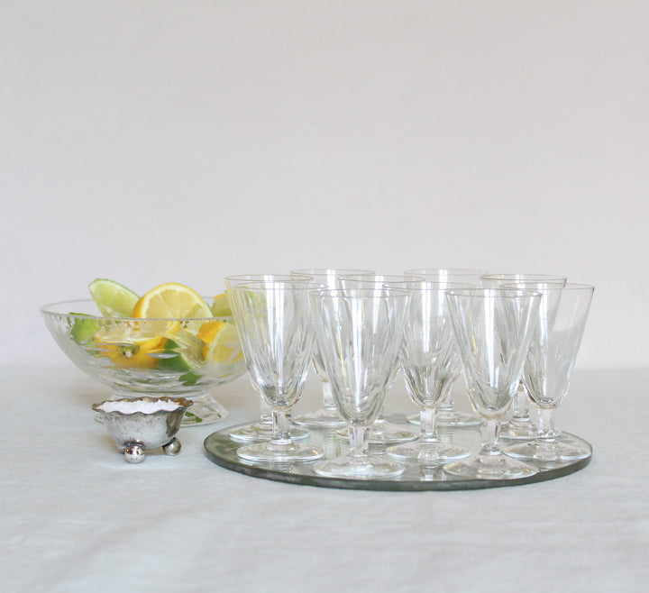 Rare French Cut Glass 36 Piece Set