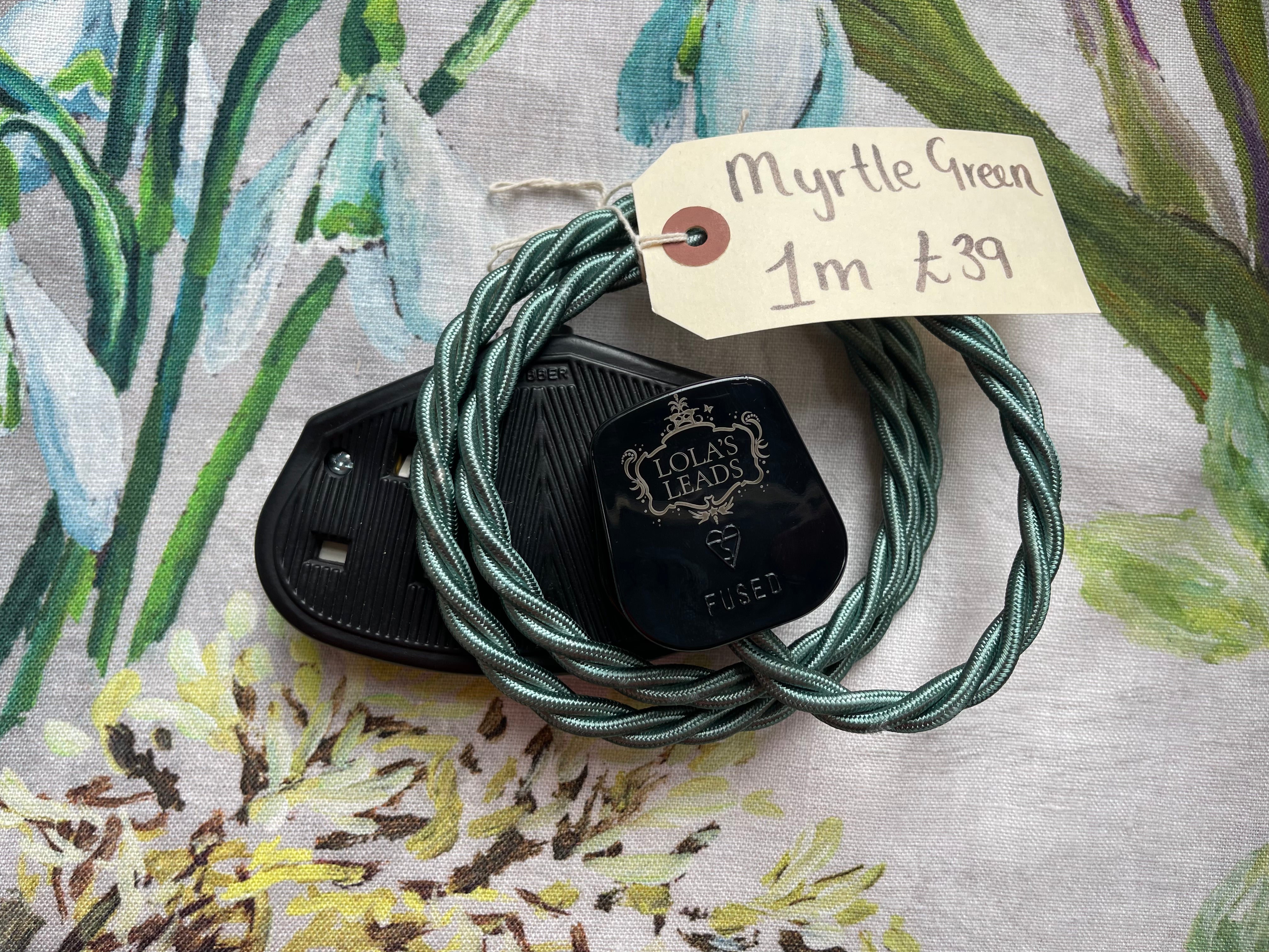 Myrtle Green + Black 1m | 2 Gang 