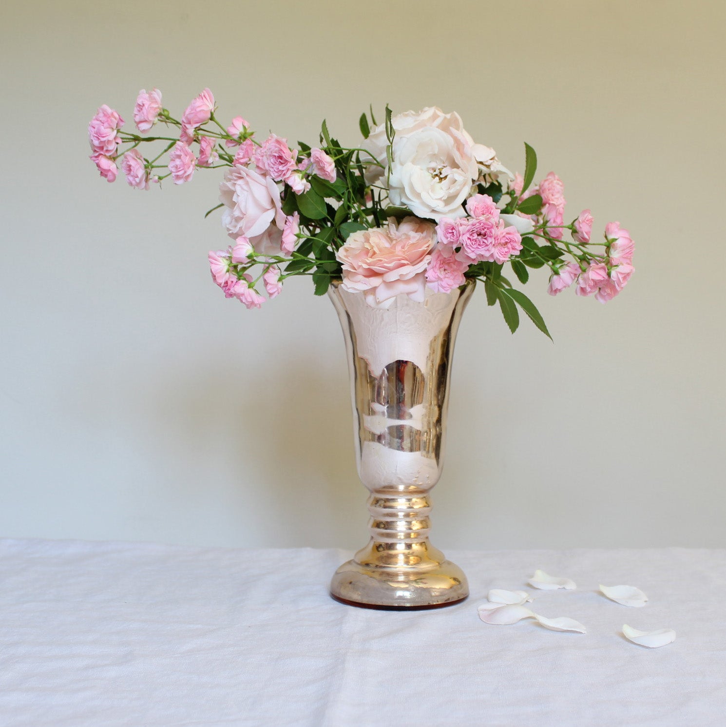 rose glass vase