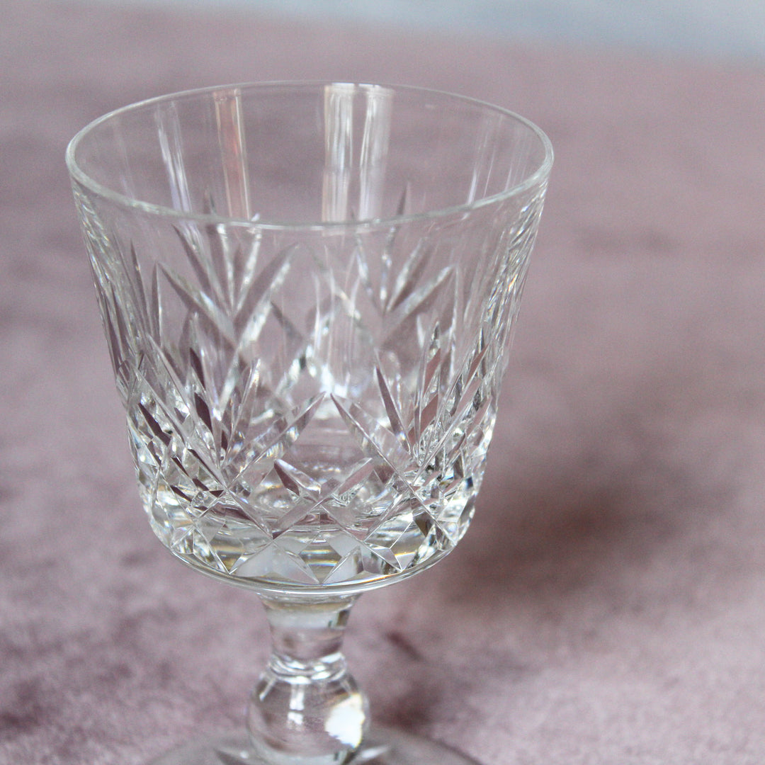 Starburst Base Pair of Crystal Glasses