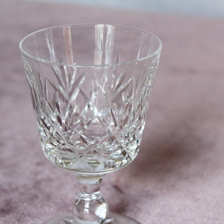 Starburst Base Pair of Crystal Glasses