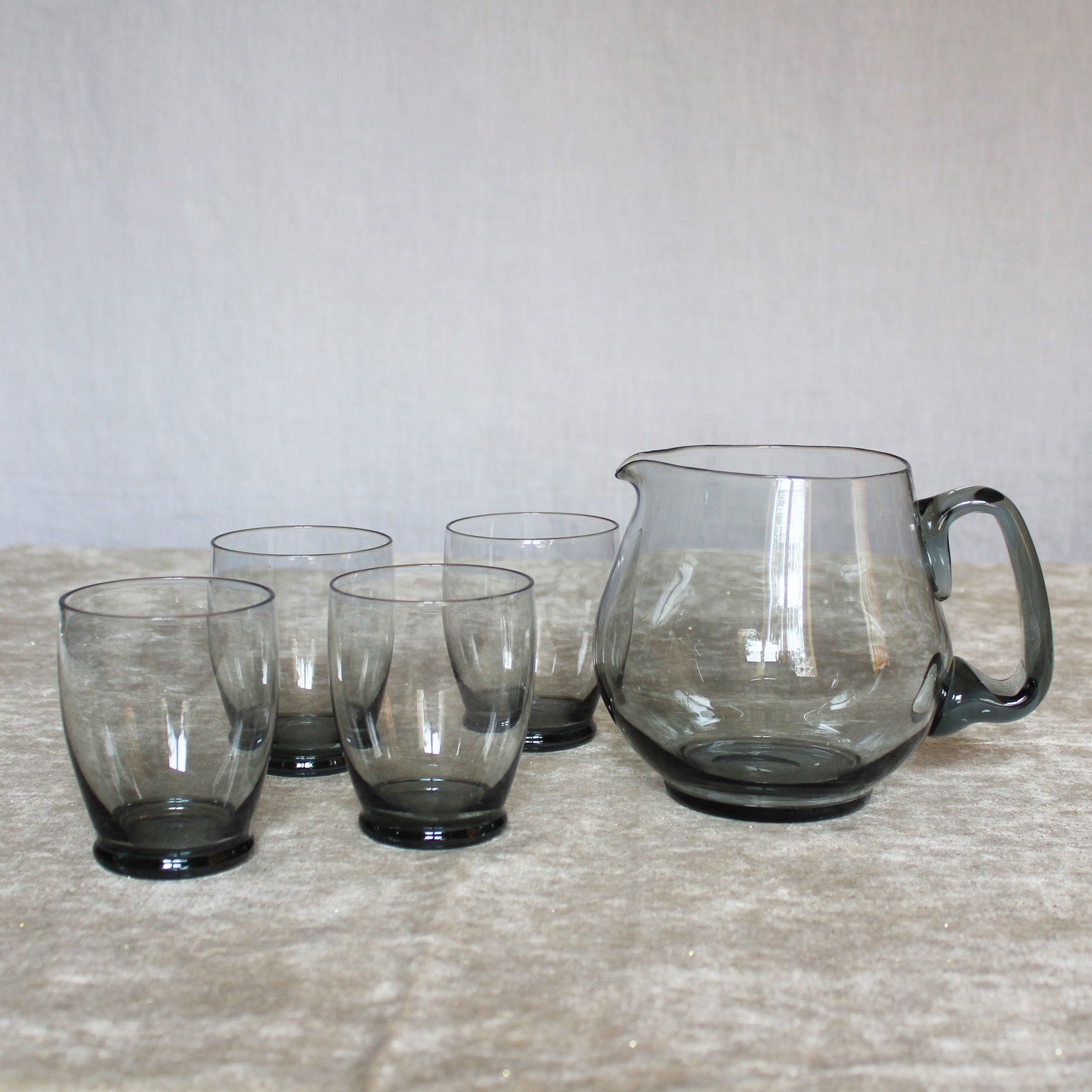 Scandinavian pitcher & glass