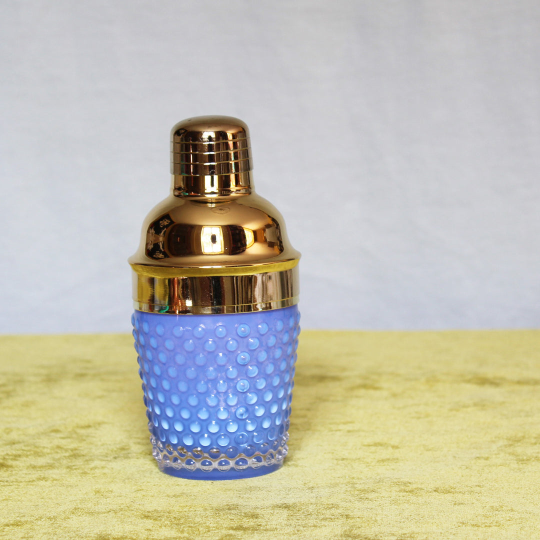 Blue Glass Cocktail Shaker