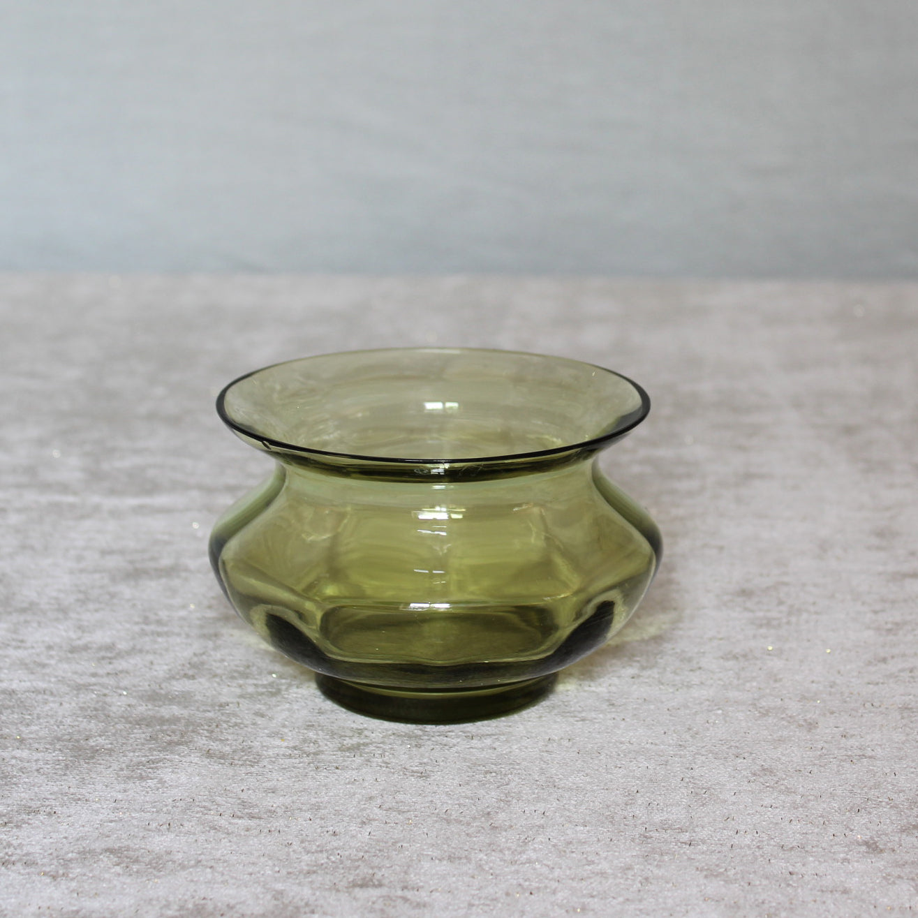 small green glass bowl
