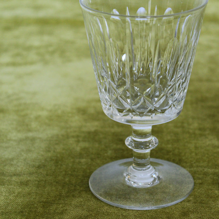 Pair of Cross Hatch Crystal Glasses