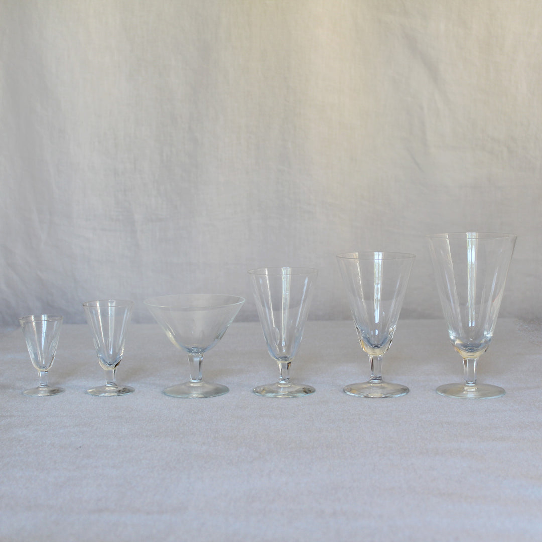 Rare French Cut Glass 36 Piece Set